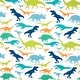 preview thumbnail 4 of 3, 3-Piece Dinosaurs Sheet Set | 1 Twin Flat Sheet, 1 Twin Fitted Sheet & 1 Queen Pillowcase