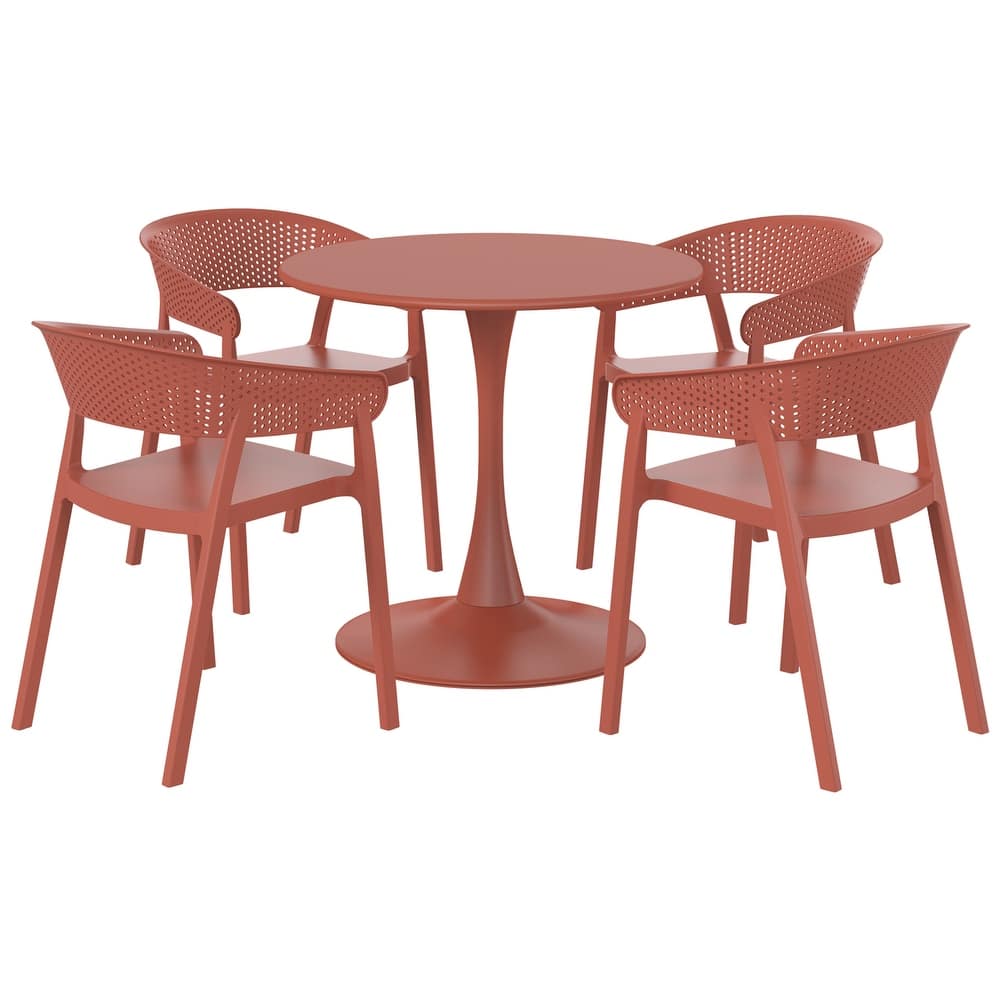 Frond and Form 4-Person Outdoor Round Dining Set