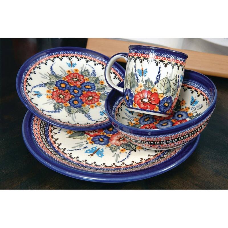 Blue Rose Polish Pottery Zaklady Cereal Bowl