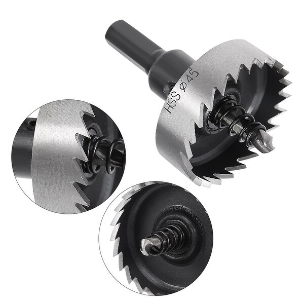 45mm HSS Drill Bit Hole Saw Cutter for Metal Alloy Wood