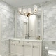 preview thumbnail 16 of 25, Fenro Modern 3-Light Luxury Brass Bathroom Vanity Light Textured Glass Wall Sconce