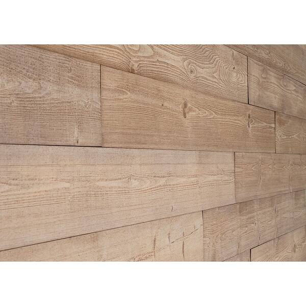 Shop 1 6 Sq Ft Pine Wood Wall Panels Peel Stick Wooden Planks Tan Overstock