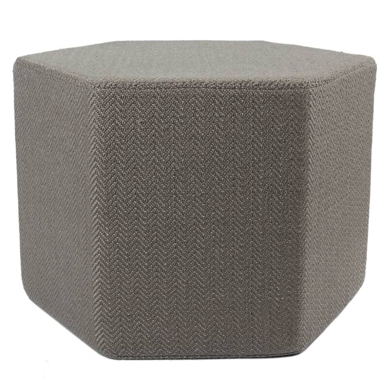 Rhodes Solid Gray Pouf/ Floor Pillow - Gray