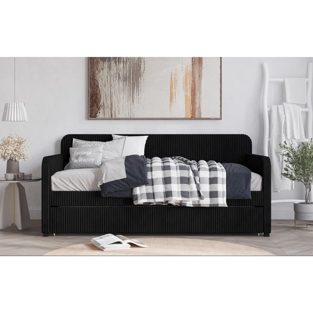 Melissa Twin Upholstered Daybed with Trundle