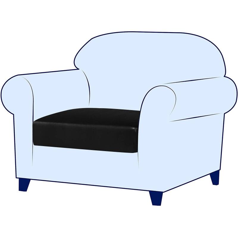Subrtex 1-Piece PU Leather Chair Loveseat Sofa XL-Sofa Cushion Covers