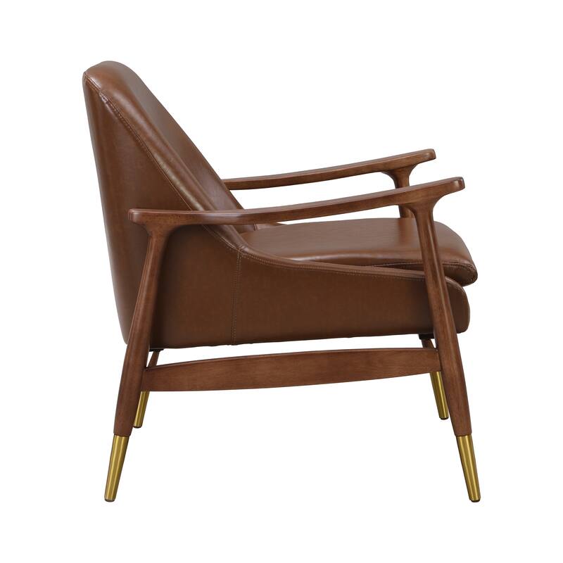 Amber Faux Leather Modern Lounge Chair by Christopher Knight Home