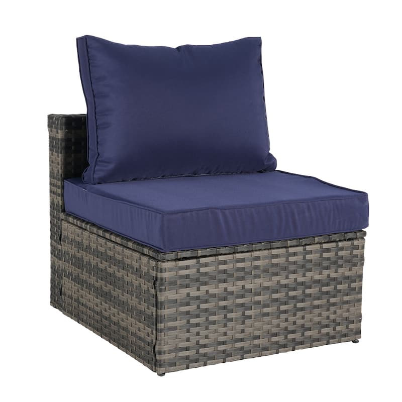 8 Piece Outdoor Patio Sofa Set,Sectional Wicker Patio Conversation Set - N/A