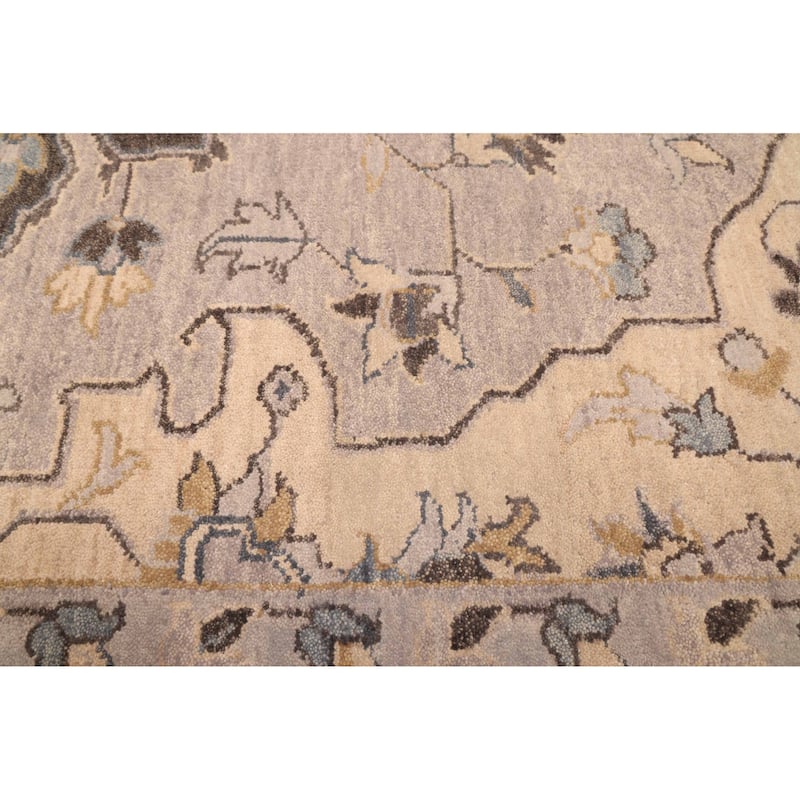 ECARPETGALLERY Hand-knotted Finest Agra Jaipur Grey Wool Rug - 7'11 x 9'8