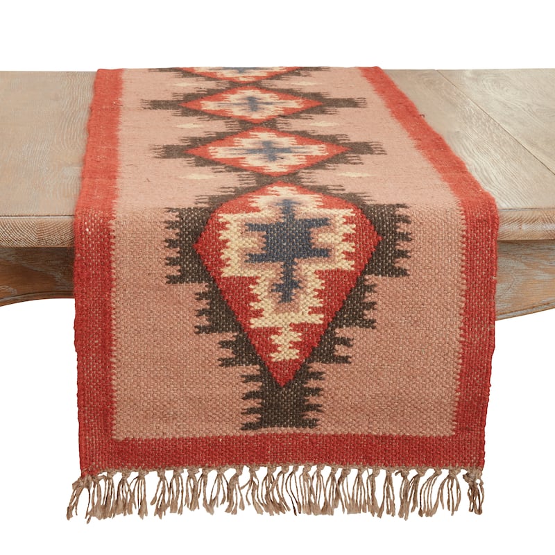 Ethnic Weave Kilim Table Runner - 16"x72" - Multi - 16"x72"