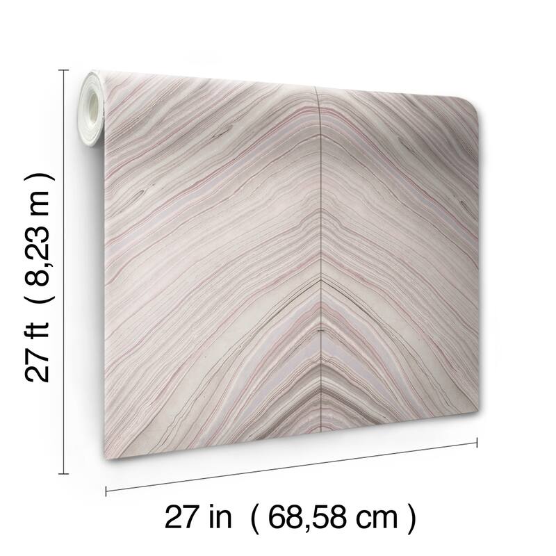 Paul, Onyx Strata Wallpaper, 27 in x 27 ft = 60.75 ft sq, Wallpaper Roll