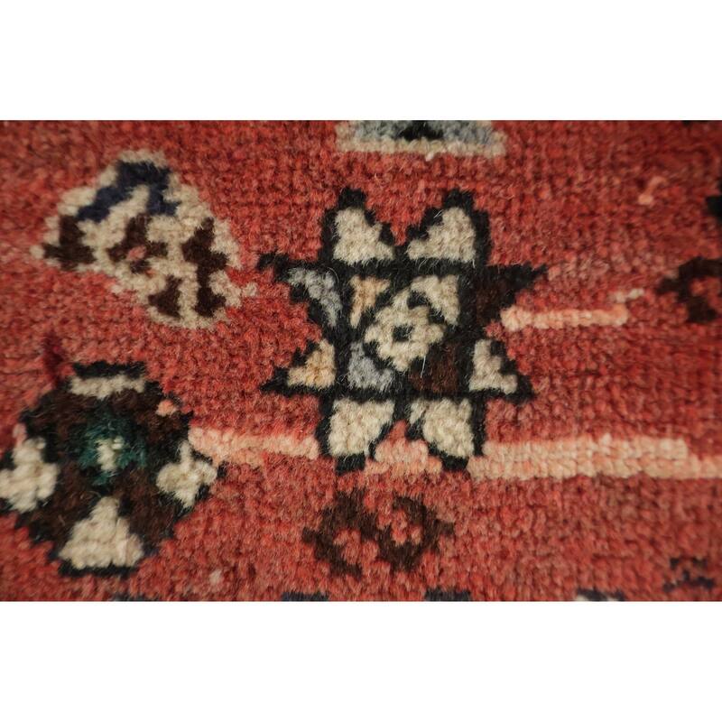 Hand Knotted Oriental 100% Wool Carpet Traditional Tribal Red Shiraz Area Rug - 7' 6'' X 4' 1''