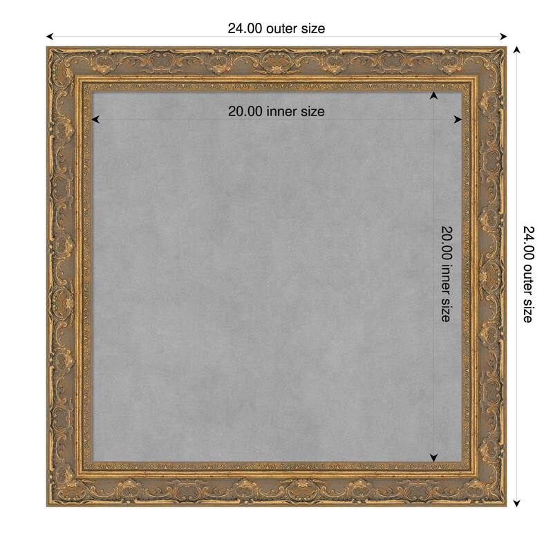 Amanti Art Filigree Gloss Black Framed - 24 x 24 in - Filigree Gold