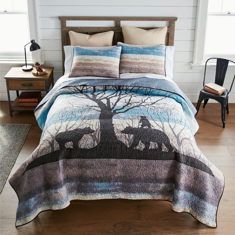 Donna Sharp Bear Hill 3 PC Polyester Quilt Set