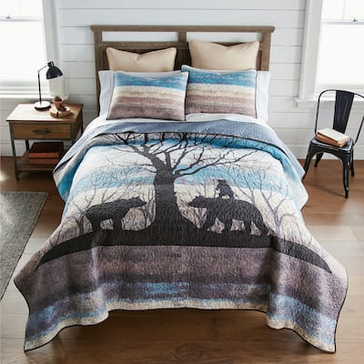 Donna Sharp Bear Hill 3 PC Polyester Quilt Set