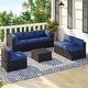 preview thumbnail 163 of 179, AOXUN Fire Pit Conversation Set Rattan Sofa Set Outdoor Furniture With Cushions