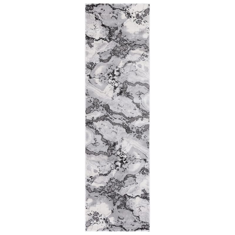 SAFAVIEH Craft Panajota Modern & Contemporary Rug - 2'3" x 8' Runner - Grey/Dark Grey