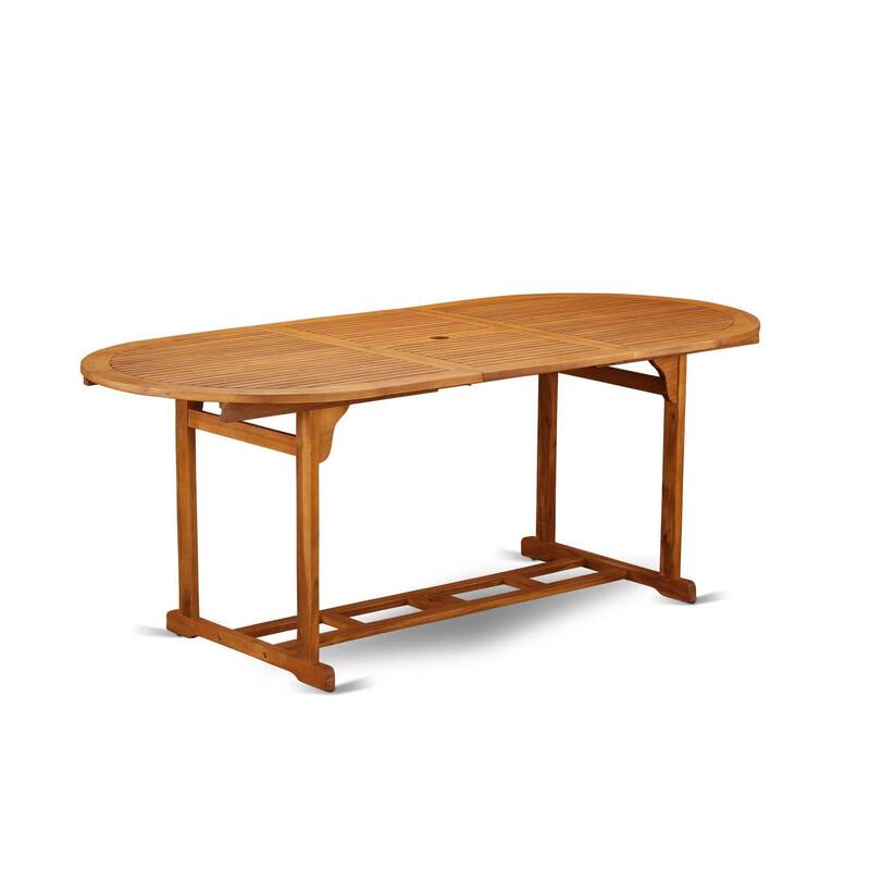 HomeStock 5-Pc Natural Oil Finish Solid Wood Top-Dining Room Set-Seats 4
