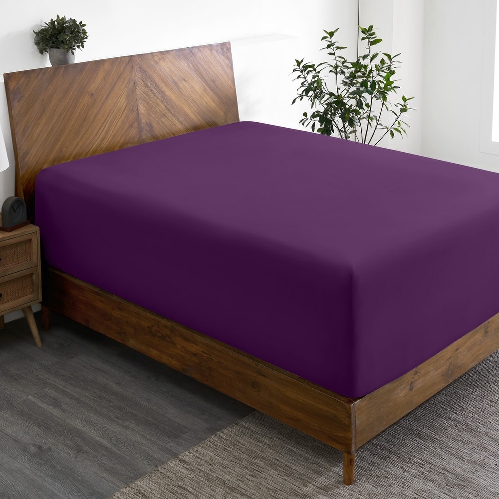 Bare Home Ultra-Soft Microfiber 22 Inch Extra Deep Pocket Fitted Sheet