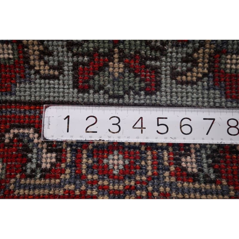 Blue Oushak Indian Accent Rug Hand-Knotted Transitional Wool Carpet - 3'0"x 4'10"