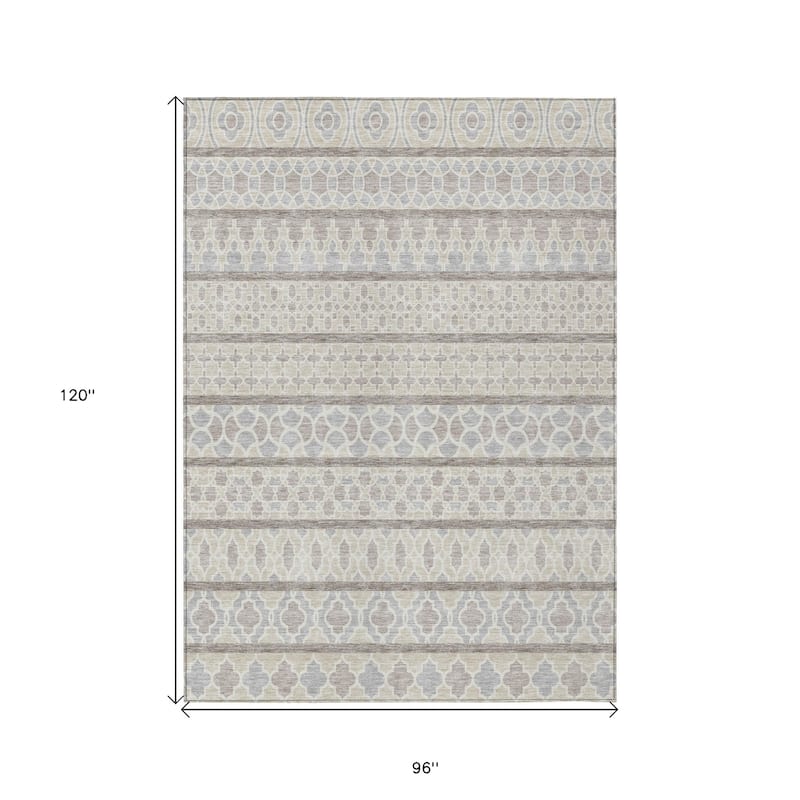 HomeRoots Quatrefoil Transitional Rectangle Outdoor Rug