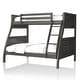 preview thumbnail 4 of 8, Jasmine Transitional Twin-over-Full Solid Wood Bunk Bed with Angled Ladder Taylor & Olive