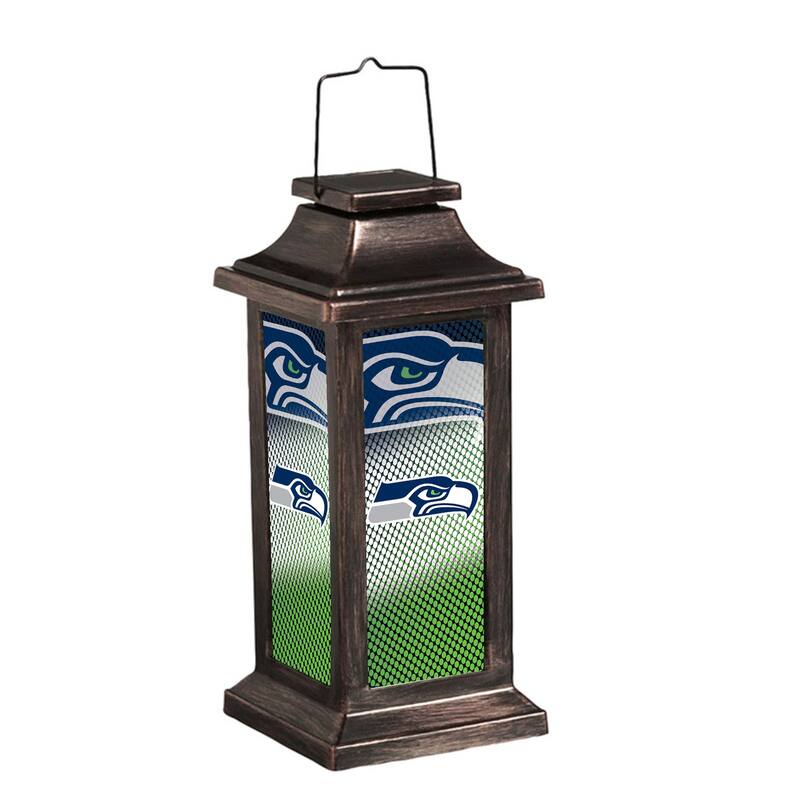 Seattle Seahawks 10 in. Indoor/Outdoor Solar LED Garden Lantern