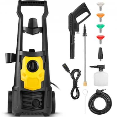 Black-Yellow PP 2000PSI Electric Washer 1.76GPM with 5 Nozzles