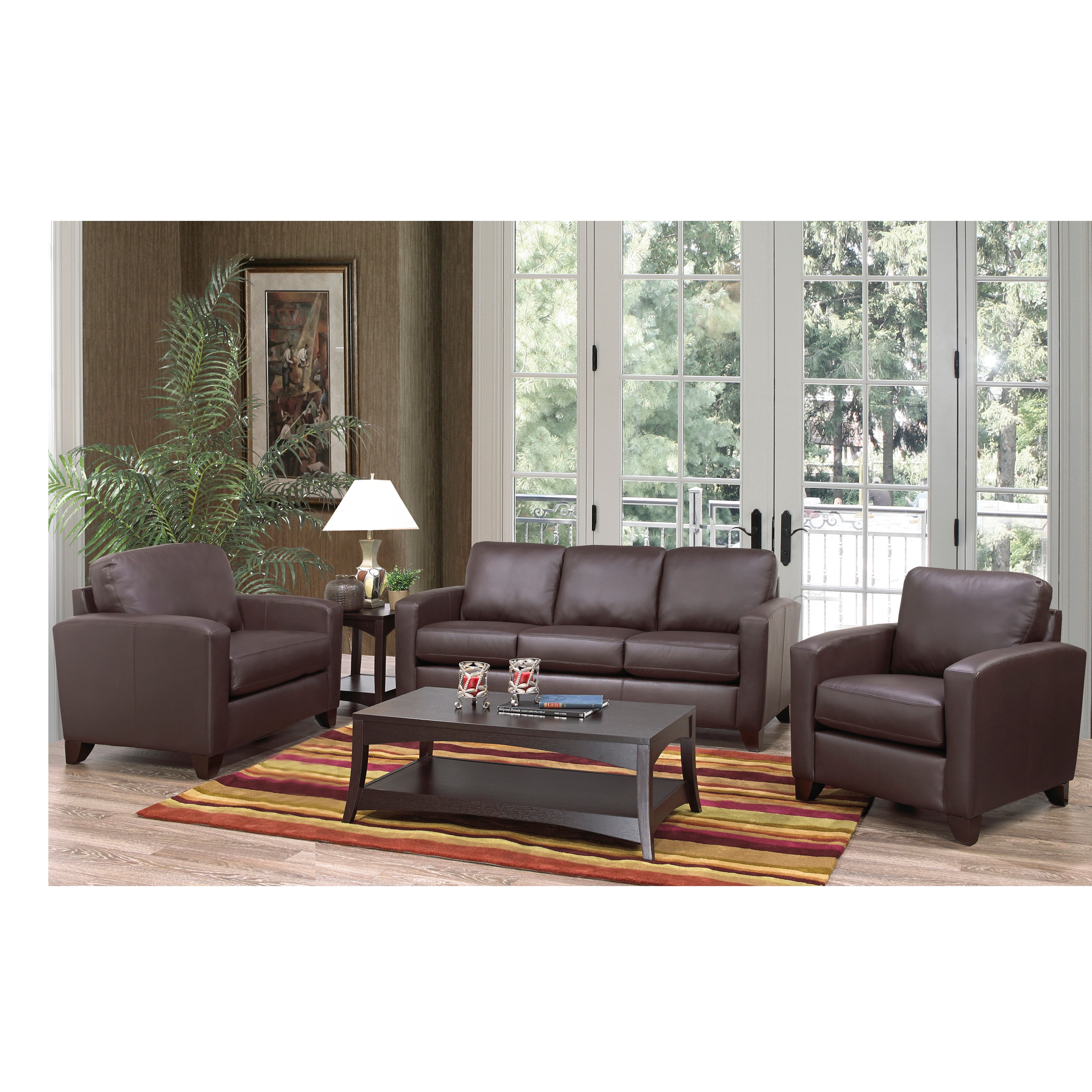 Bryce italian top grain leather sofa and loveseat hotsell