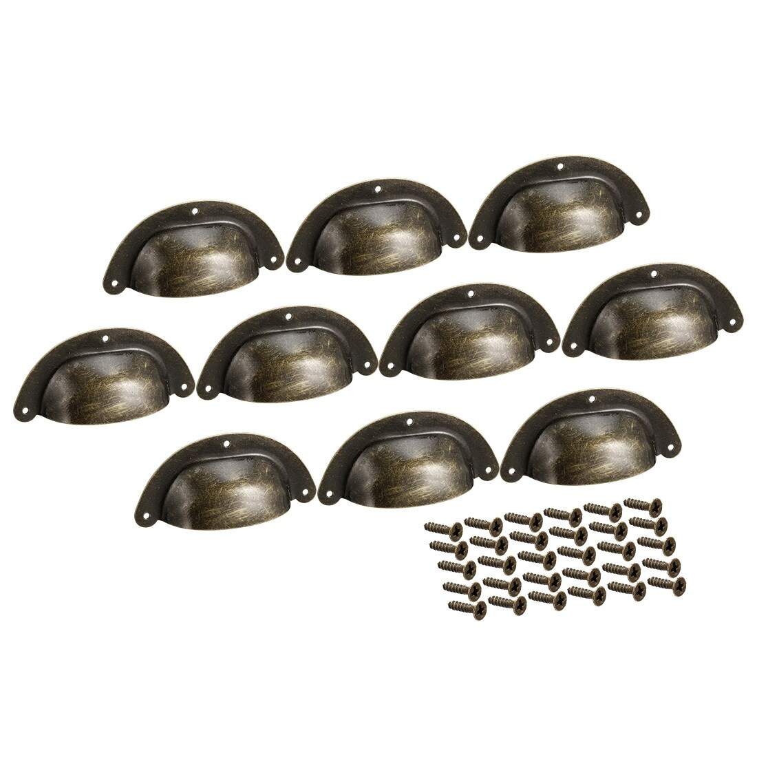 10pcs Furniture Closet Door Handle Cupboard Cabinet Knob Cup Drawer Shell Pull 10pcs Furniture Closet Door Handle Cupboard Cabinet Knob Cup Drawer Shell Pull
