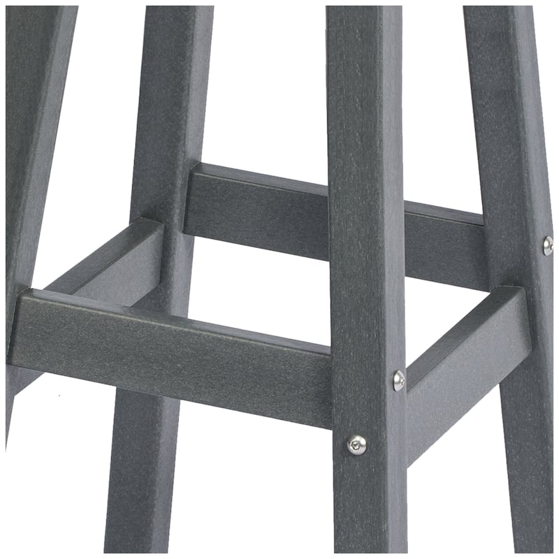 Laguna Hdpe All Weather Outdoor Patio 24" Square Counter Stool (Set Of 2)