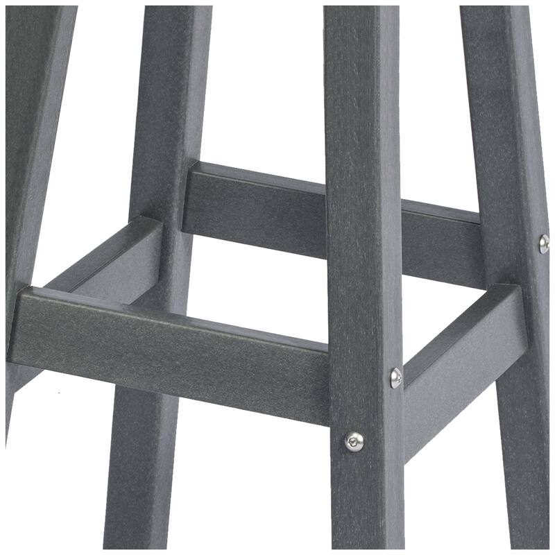 Laguna Hdpe All Weather Outdoor Patio 24" Square Counter Stool (Set Of 3)
