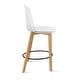 preview thumbnail 11 of 74, Farmhouse Plastic Round Bar Counter Stool Height High Chair Natural Solid Wood Kitchen Dining Patio Modern, Single, Set of 1