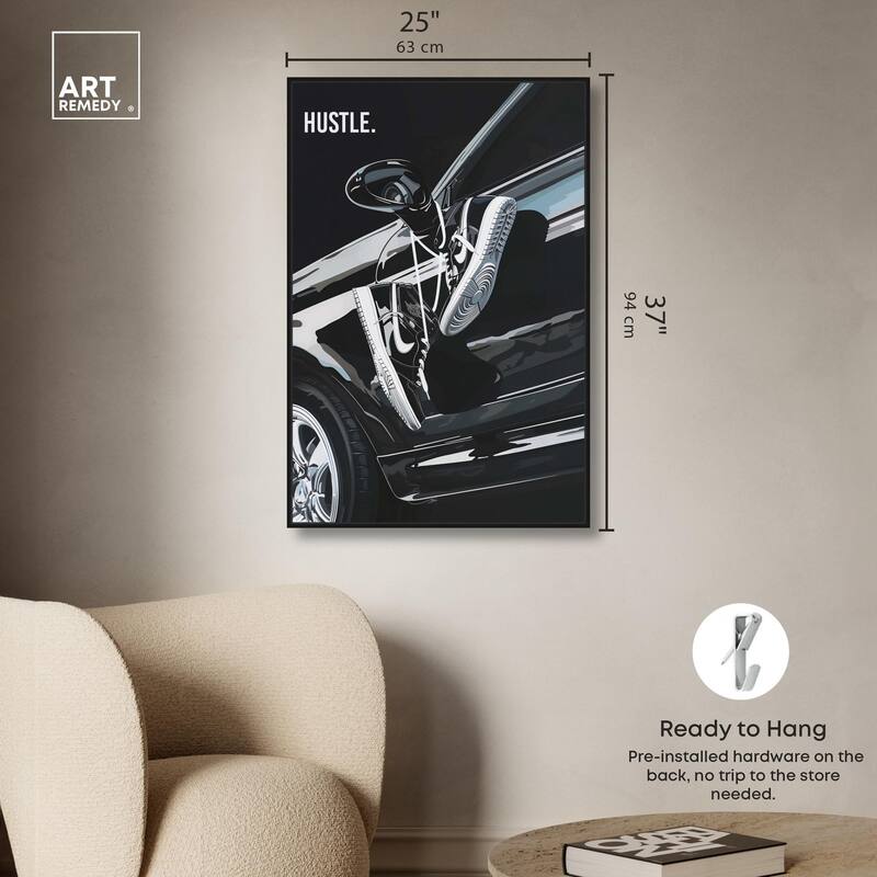 Sneaker Lace Car Canvas by Art Remedy