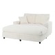 preview thumbnail 65 of 71, GDFStudio - Polyester 50.9" Loveseat Chaise Lounge Chair with Cup Holders