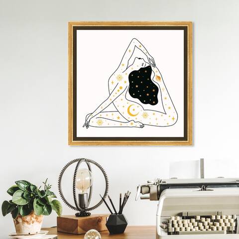 Oliver Gal 'Muse' Spiritual and Religious Black Wall Art Canvas Print