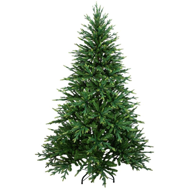 Real Touch™️ Two-Tone River Deer Pine Full Artificial Christmas Tree - 7.5' - Unlit - 7.5 Foot