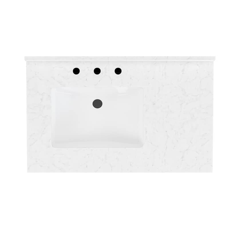 36 Inch Bathroom Vanity with Sink, Soft-Close Sliding Drawers & Cabinet, Bathroom Vanity Cabinet Set in White