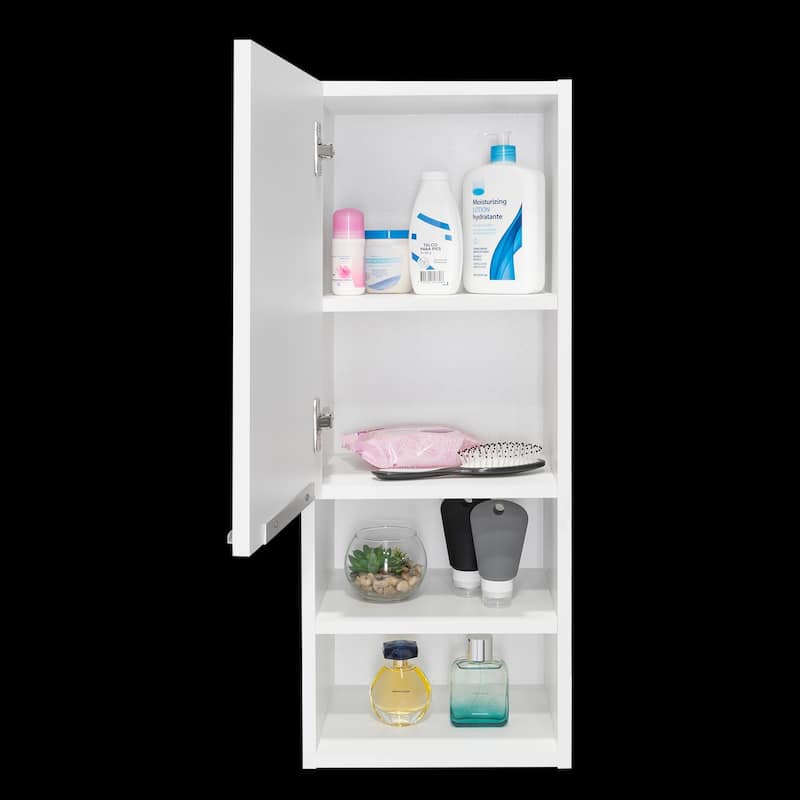 TUHOME Mila Wall-Mounted Bathroom Medicine Cabinet with Open & Closed Storage