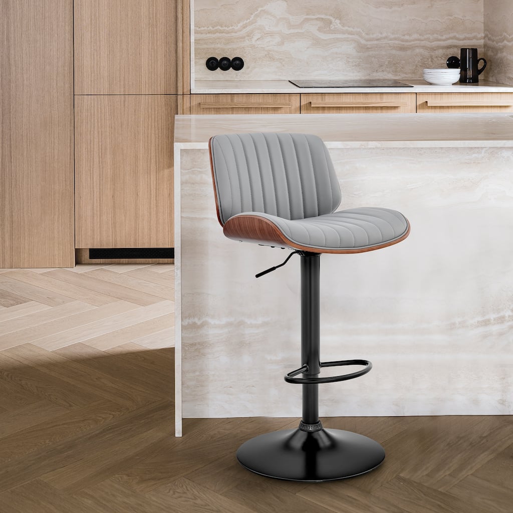 Brock 24" Adjustable Bar Stool - Walnut