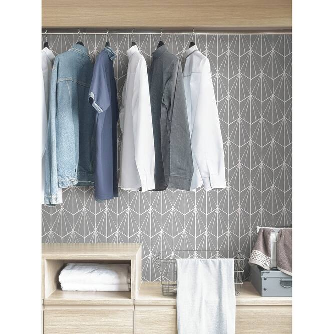 NuWallpaper Grey Dorset Peel & Stick Wallpaper