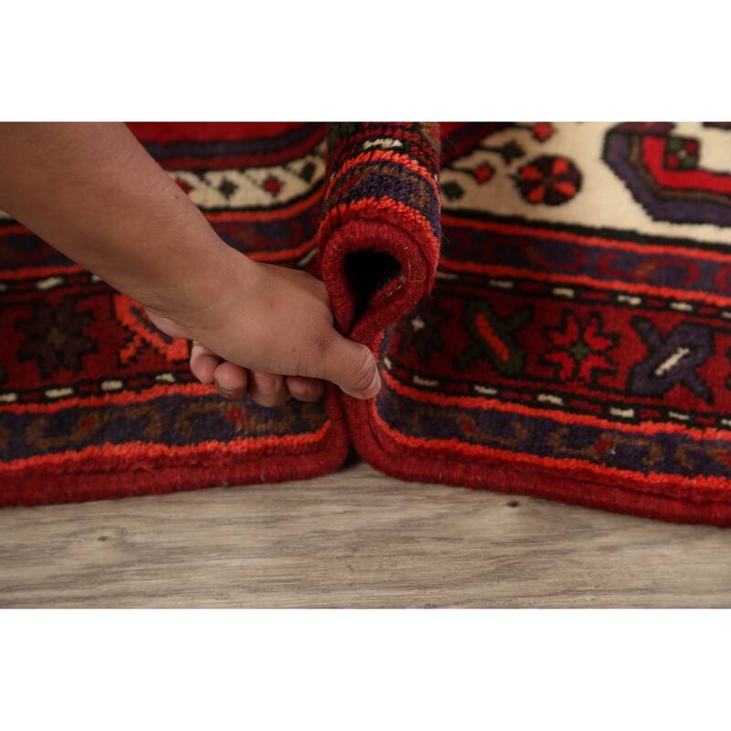 Tribal Traditional Hamedan Persian Area Rug Wool Hand-knotted Carpet - 3'4" x 4'7"