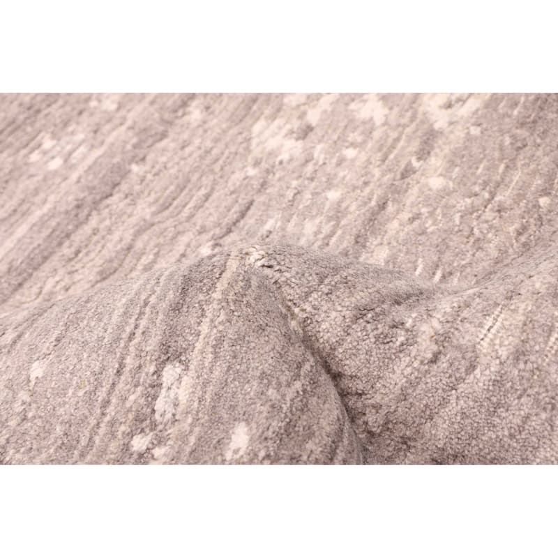 ECARPETGALLERY Hand Loomed Elysian Dark Grey Viscose, Wool Rug - 10'0 x 13'9