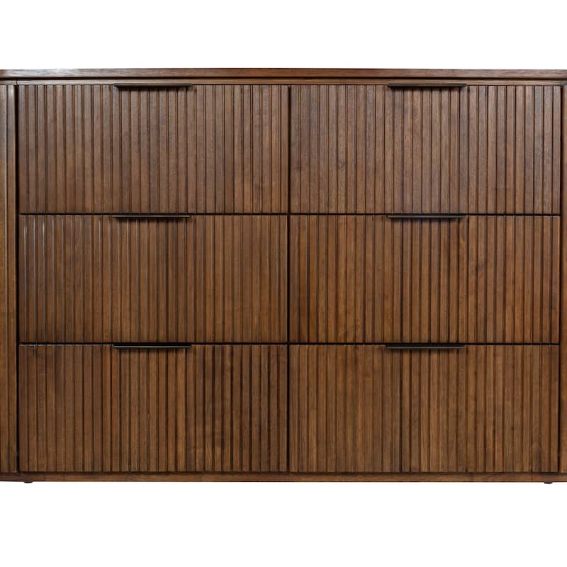 SAFAVIEH Couture Rikki Fluted 6-Drawer Wood Dresser