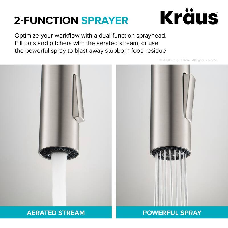 Kraus Oletto 1.8 GPM High Arc Single Handle Pull Down Kitchen Faucet