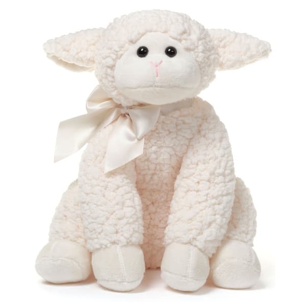 slide 2 of 6, Bearington Baby Lamby Lullaby Animated Musical Plush Stuffed Animal Lamb 13"
