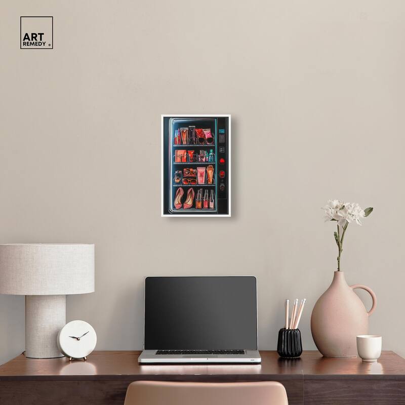 Fashion Vending Machine Canvas by Art Remedy