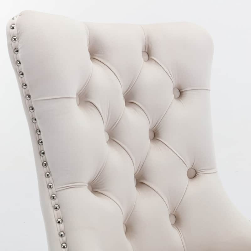Contemporary Velvet Upholstered Dining Chair Set of 6