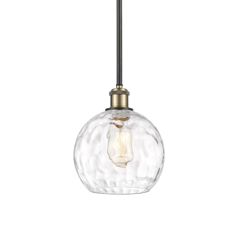 Innovations Lighting 516-1S-10-8 Athens Pendant Athens 8" Wide Mini - Black Antique Brass / Clear Water Glass