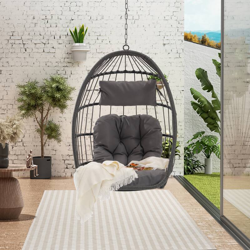 Outdoor Garden rattan Egg Swing Chair