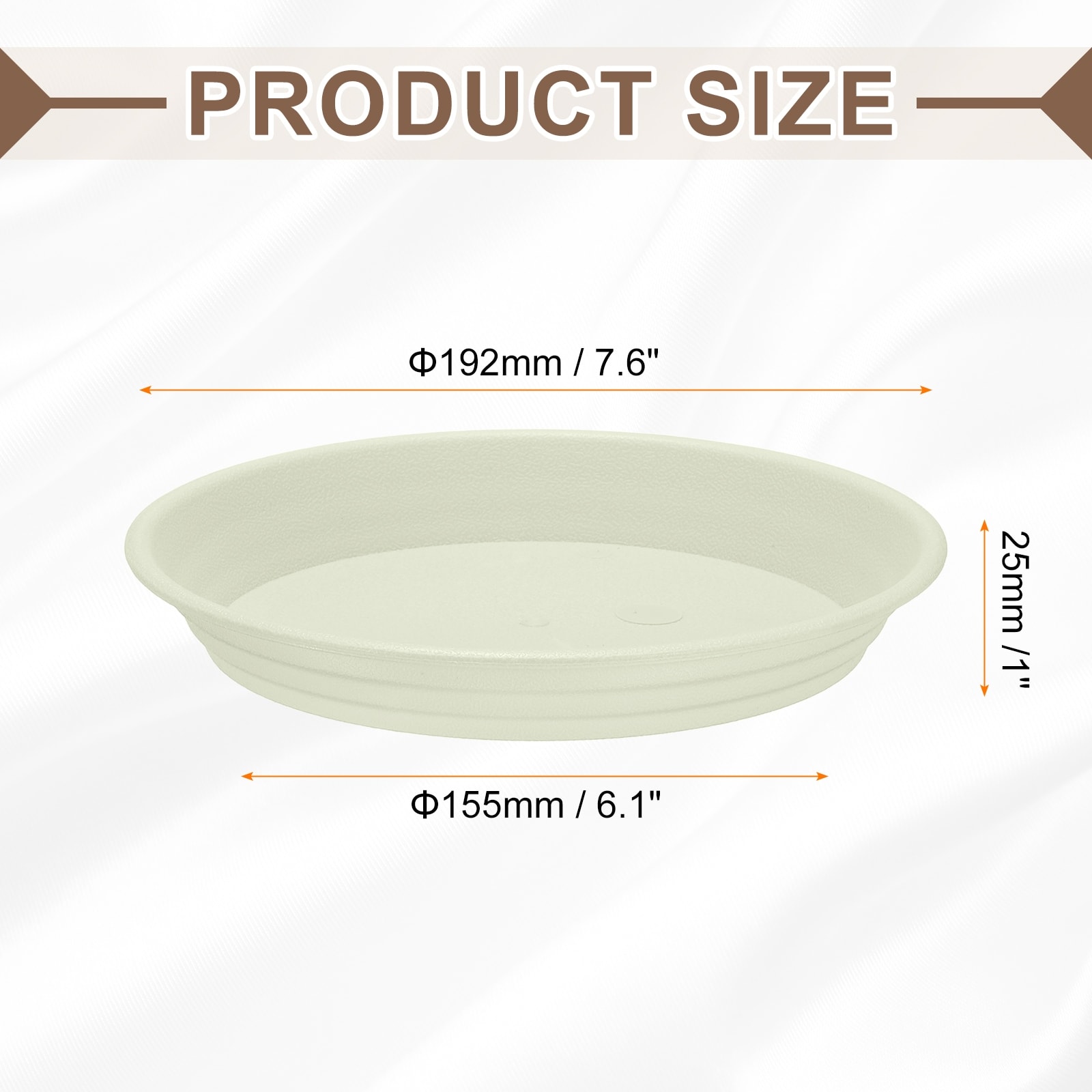 Plastic Plant Saucer Round Drip Trays Flower Pot Saucers Flower Base Bottom Drainage Tray for Indoors Outdoors Planter
